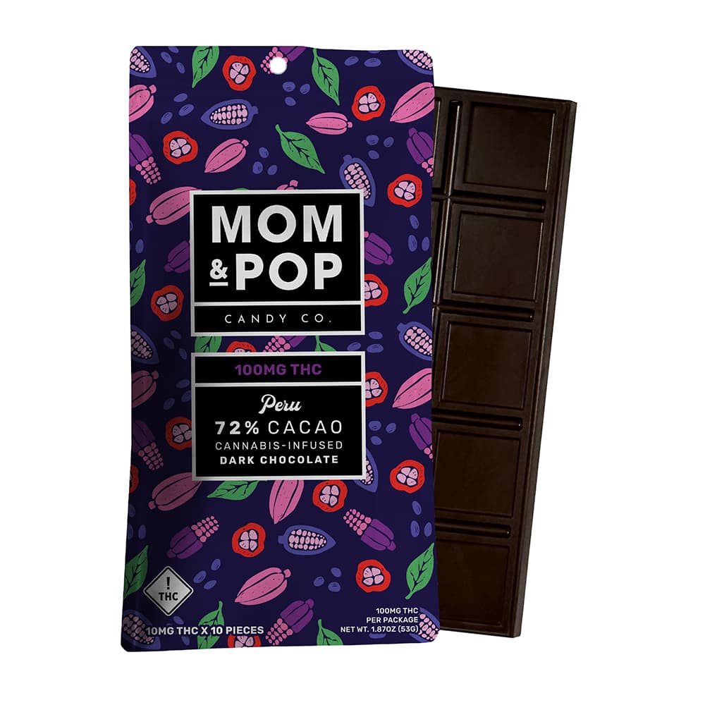 Mom & Pop Candy Co. Dark Chocolate Bar (H) (100mg)