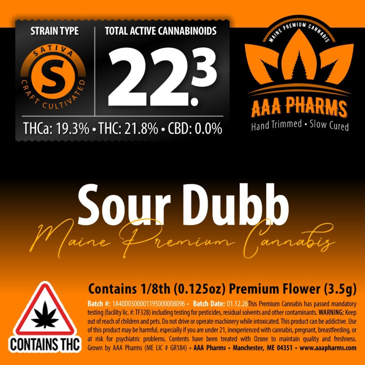 AAA Pharms Pre-Roll: Sour Dubb