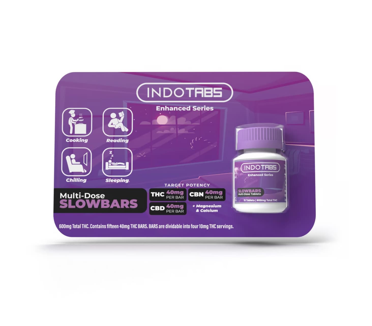 INDOTABS Slowbars 600mg 15pk