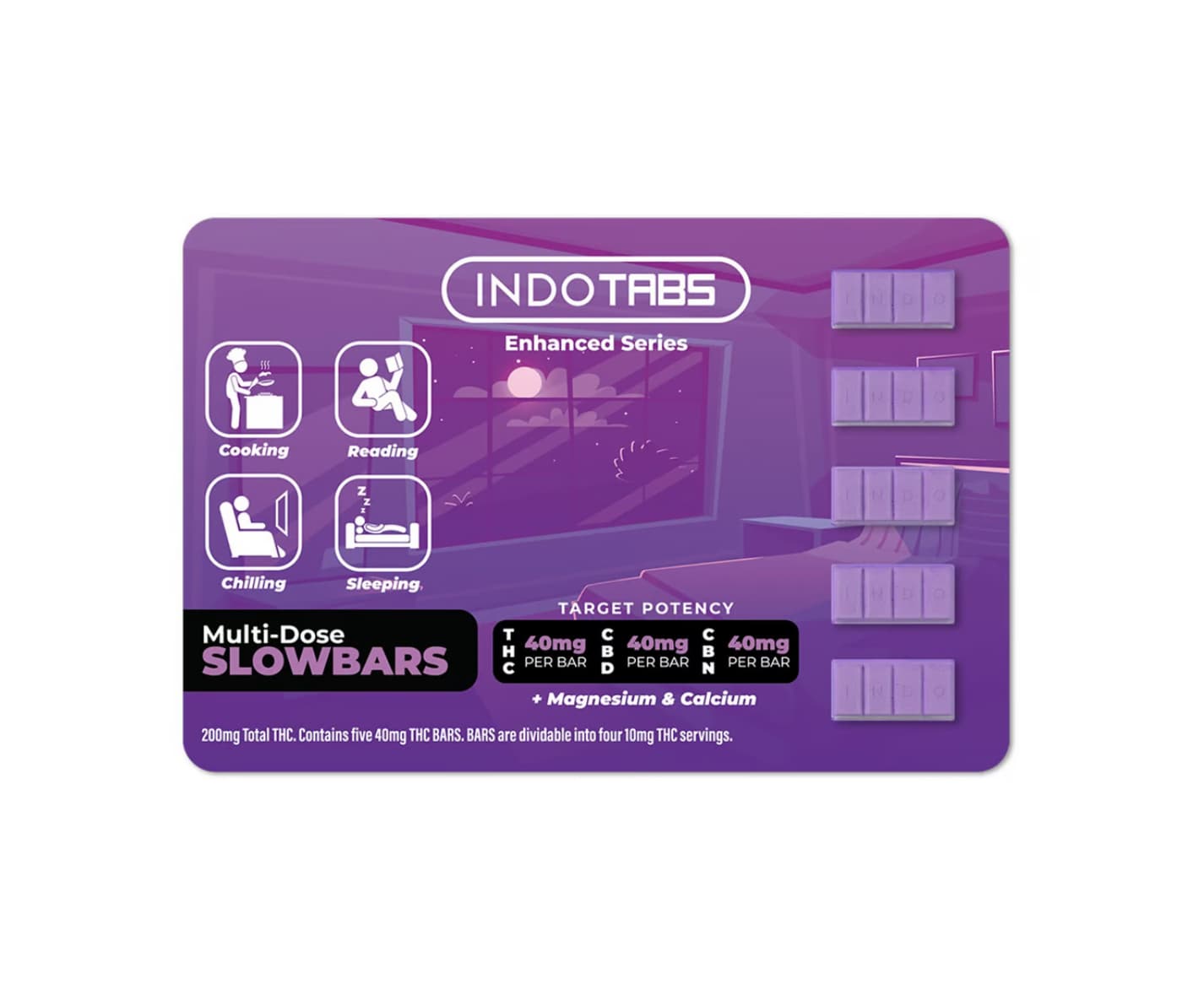INDOTABS Slowbars 200mg 5pk