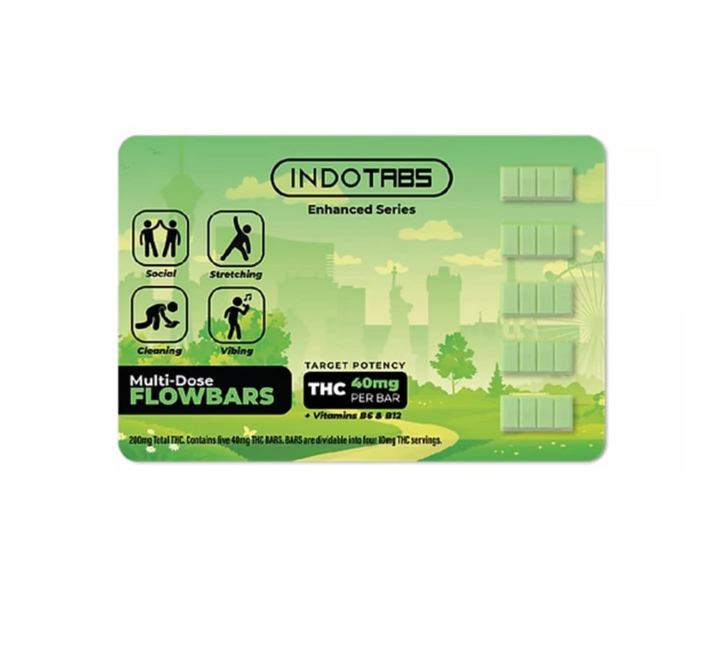 INDOTABS Flowbars 200mg 5pk