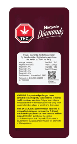 Hycycle Liquid Diamonds White Widowmaker Liquid Diamond Cartridge | 1g