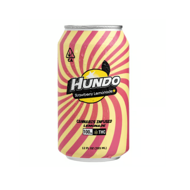 Hundo THC BEVERAGE - STRAWBERRY LEMONADE 12OZ - 100MG Beverages