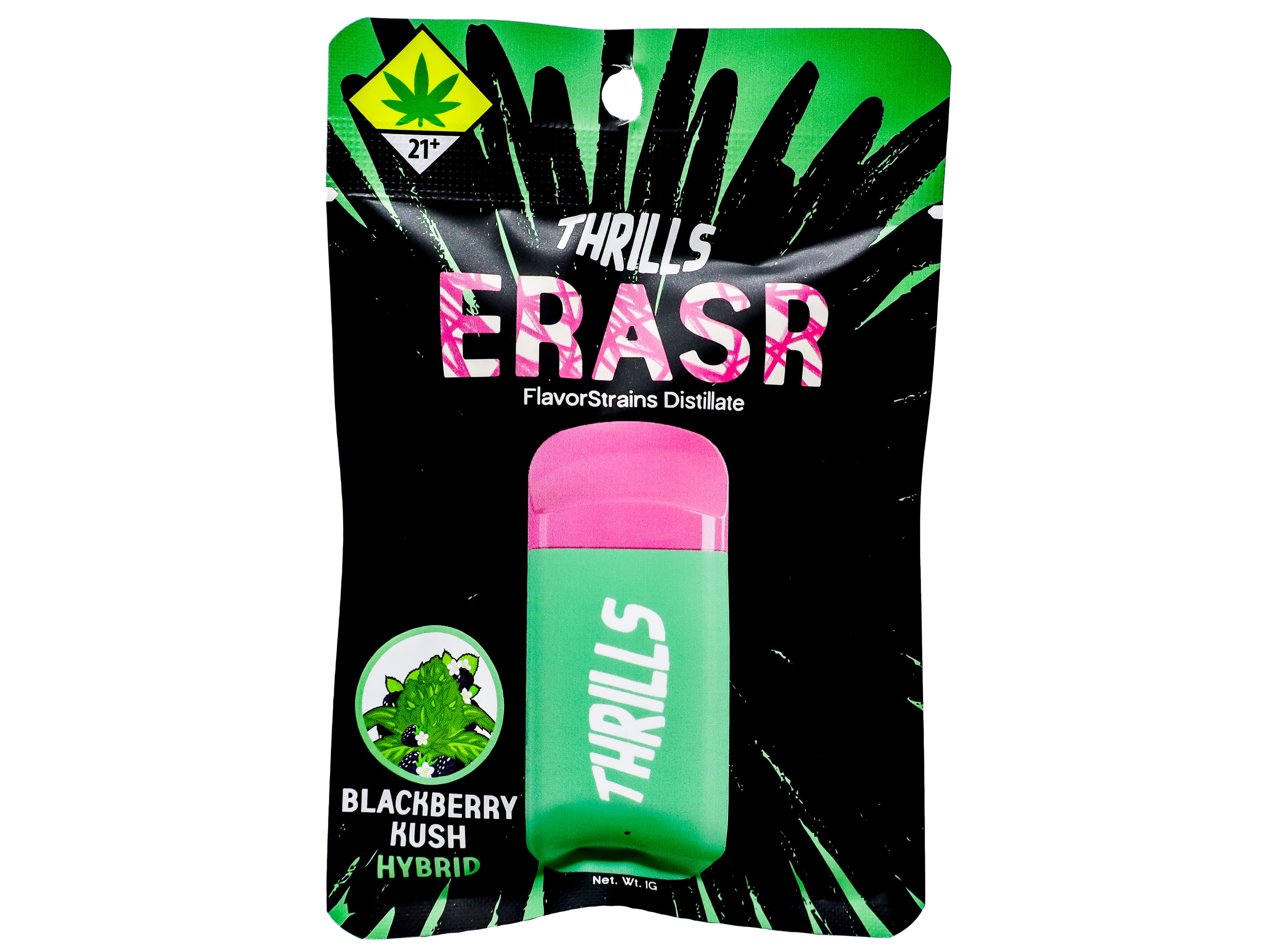 Thrills - ERASR WRX Blackberry Kush Disposable Distillate Cart 52344