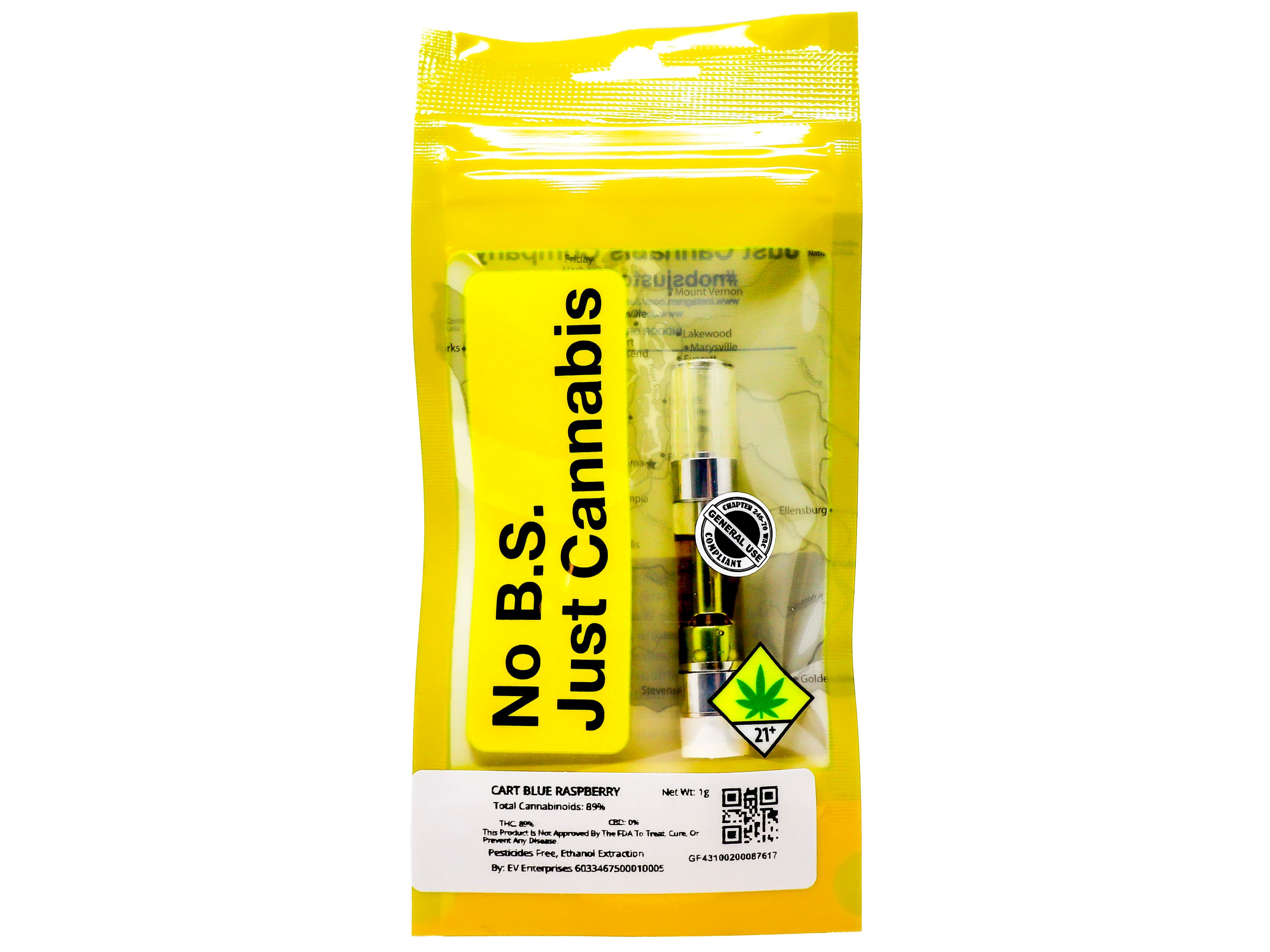 No BS MG Blue Raspberry Distillate Cart 6088429775