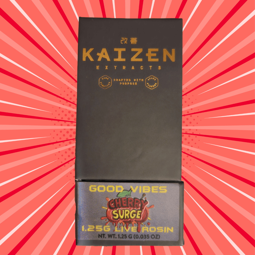 Kaizen Medicinals Kaizen Cherry Surge Sativa Nitro-Zen Live Rosin Vape Cart, 1.25g