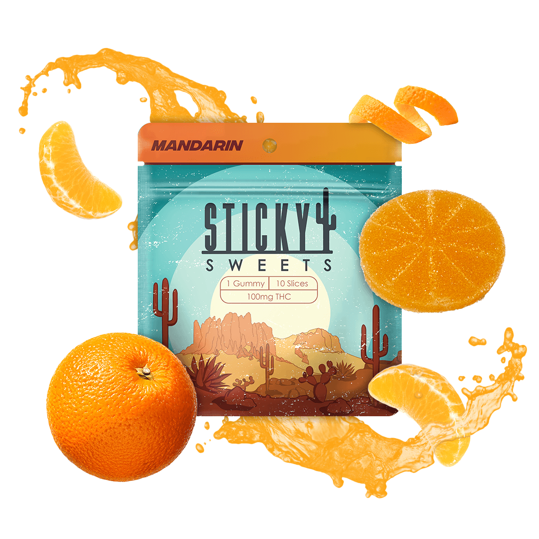 Sticky Saguaro Sticky Edibles Single: Mandarin (H) 100mg