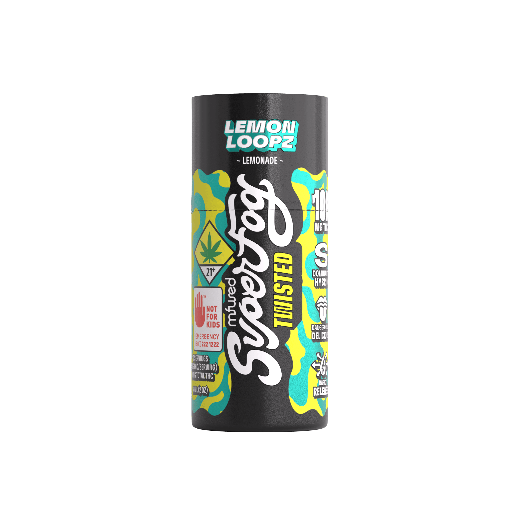 Twisted Burzt 100mg Lemonade Beverage - Lemon Loopz (DOH)