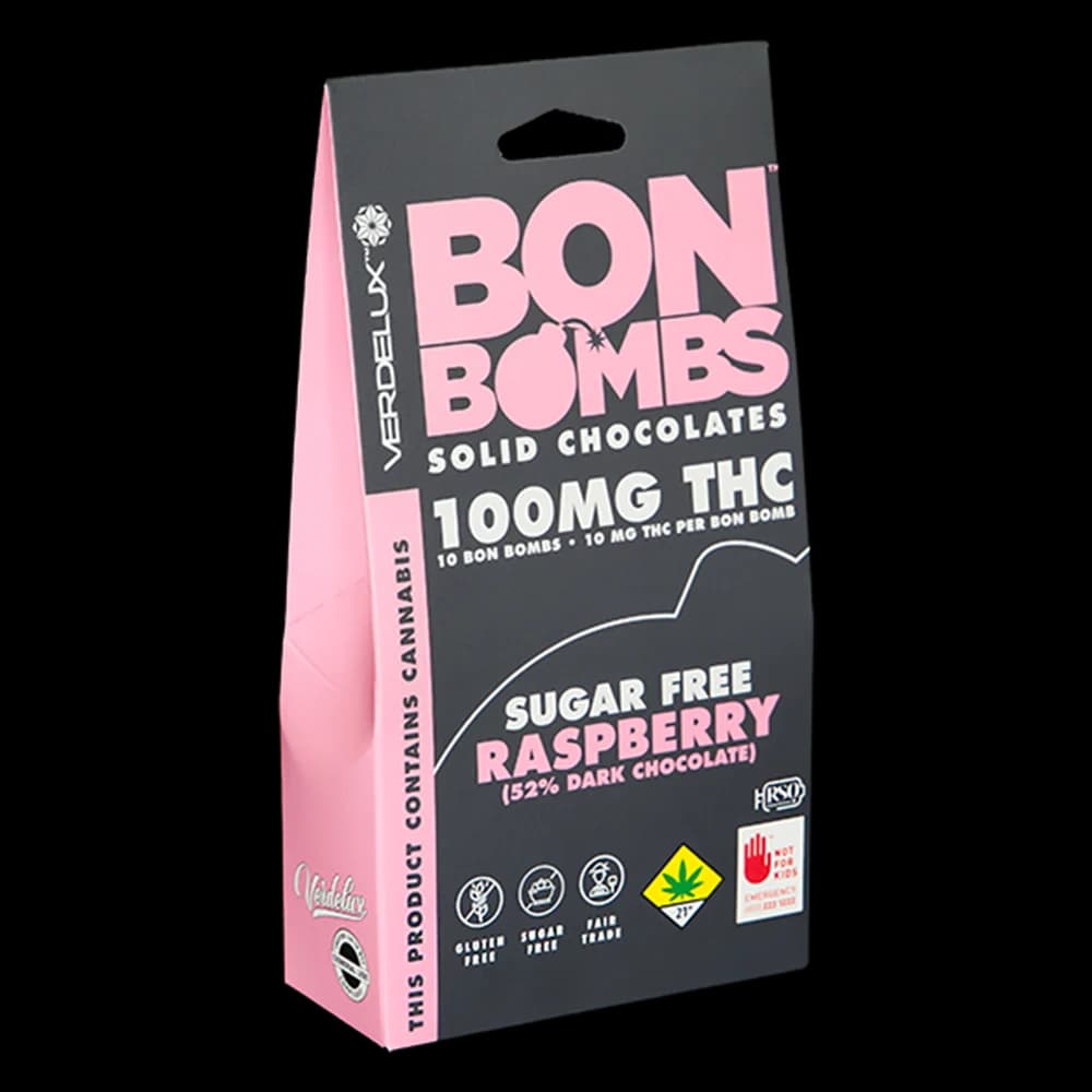 BON BOMBS Sugar Free Raspberry Bon Bombs | 100mg (DOH)