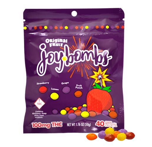 Joy Bombs by Joyibles 100mg Original Fruit 40pk Fruit Chews