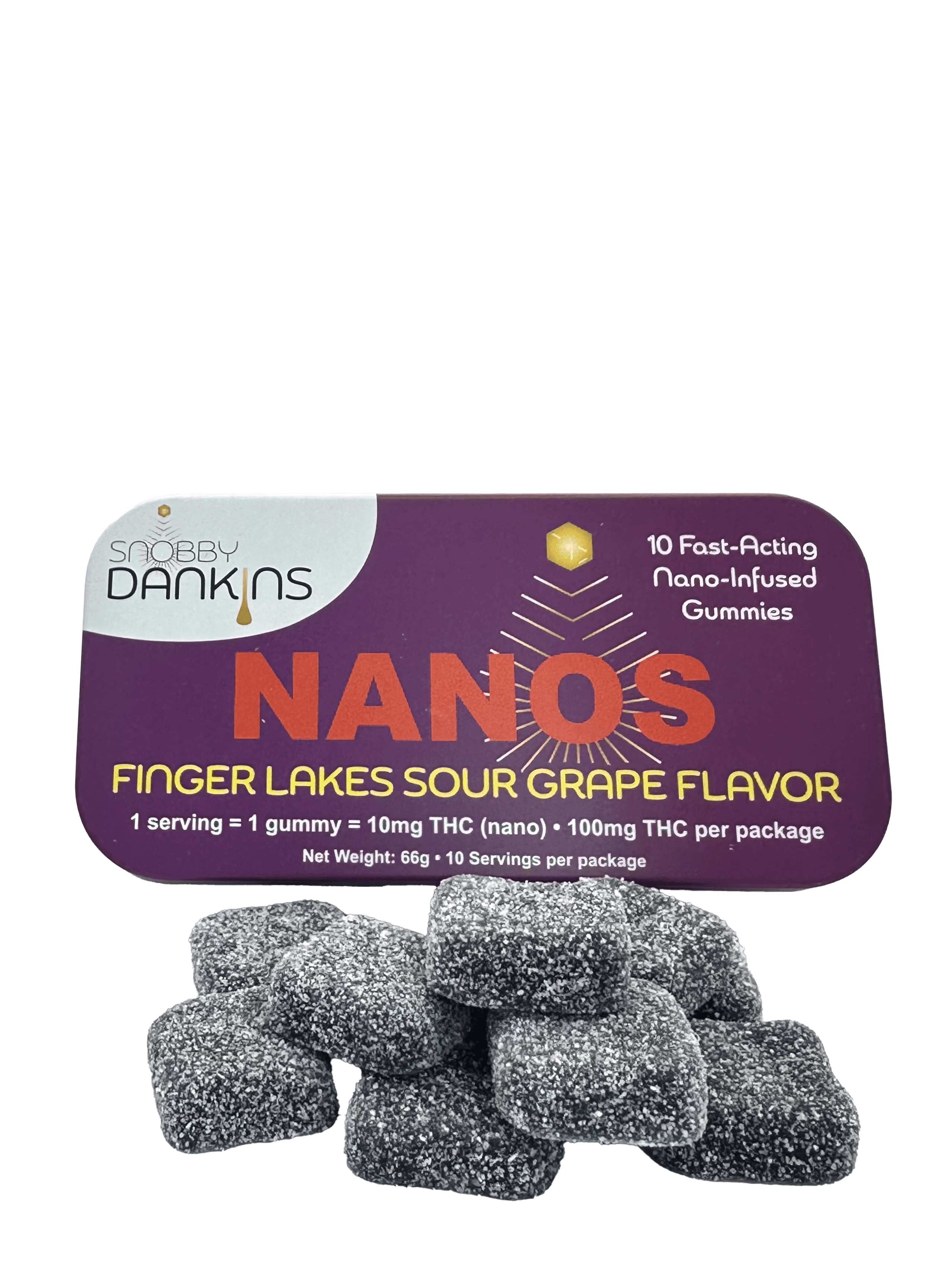 Snobby Dankins Snobby Dankins Finger Lakes Sour Grape Nanos Gummy 100mg