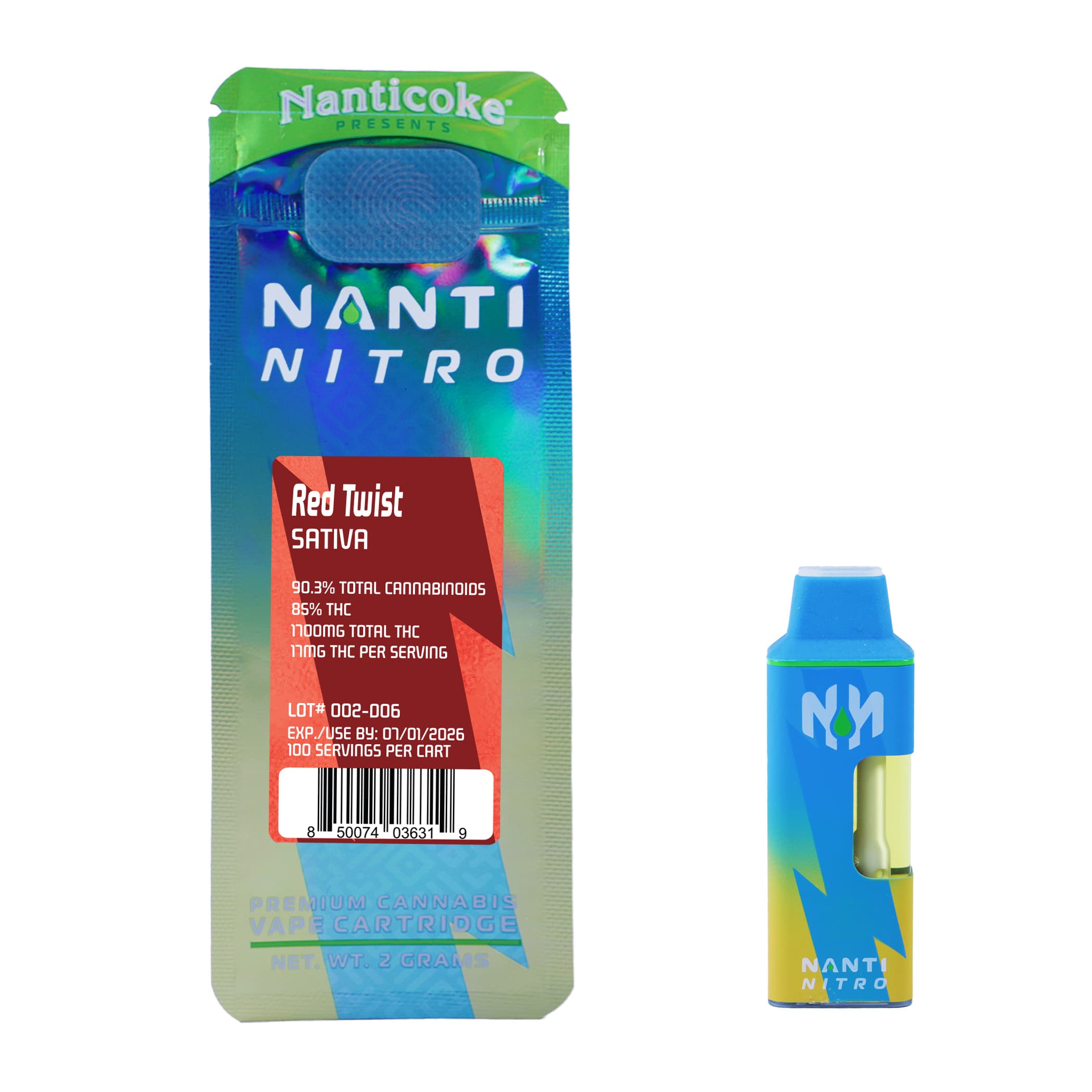 Nanti Nitro Red Twist | 2g AIO Vape