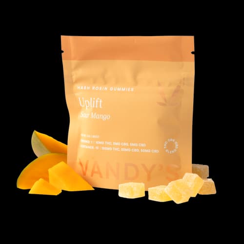 Vandy's Uplift Sour Mango (S) - 10pk 2:1:1 THC:CBG:CBD Gummies - 10mg