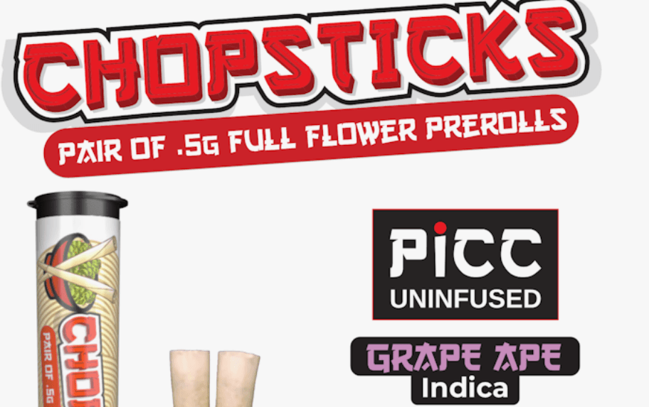 CHOPSTICKS Chopsticks Preroll 2-Pack Grape Ape (I)