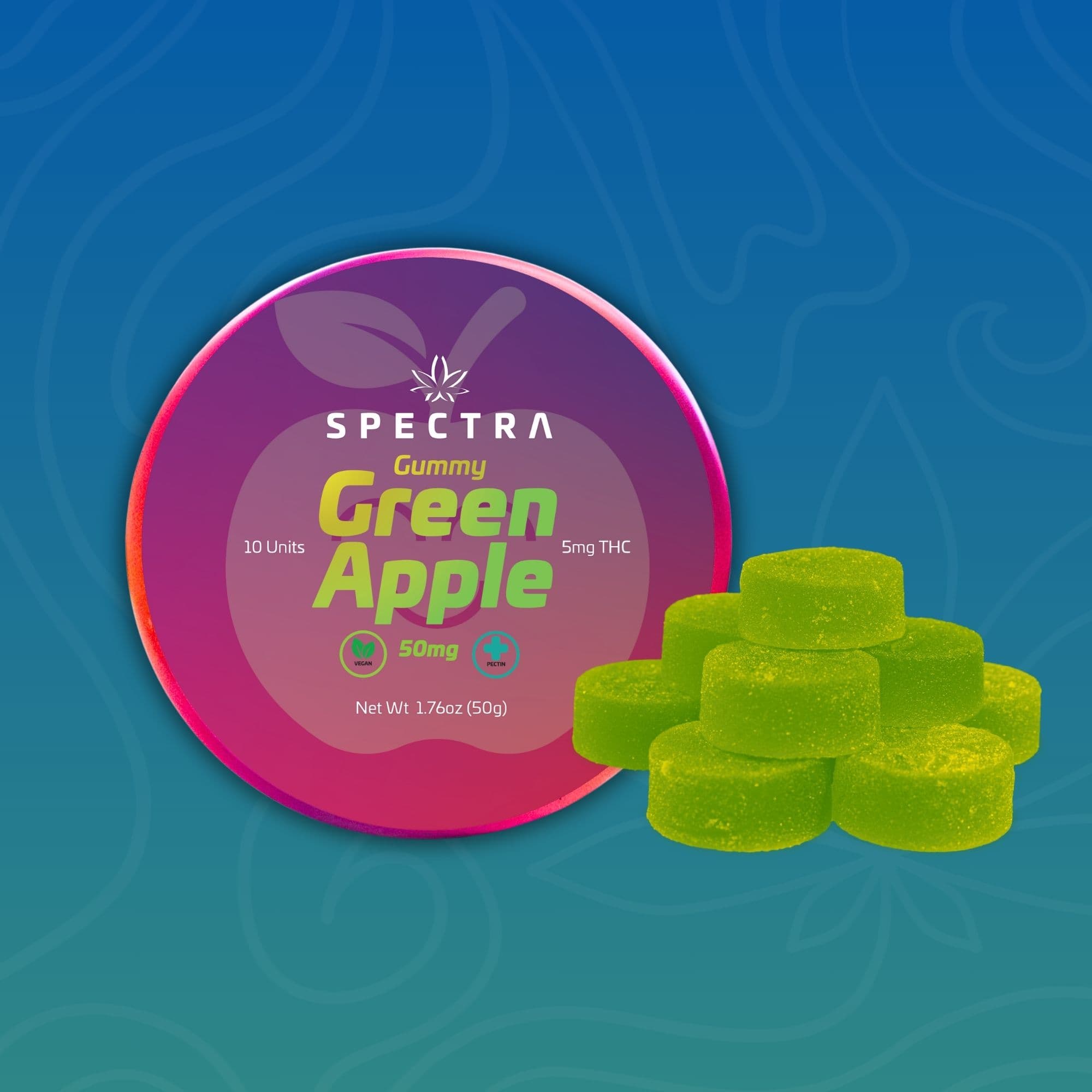 Spectra Green Apple Gummies 50mg