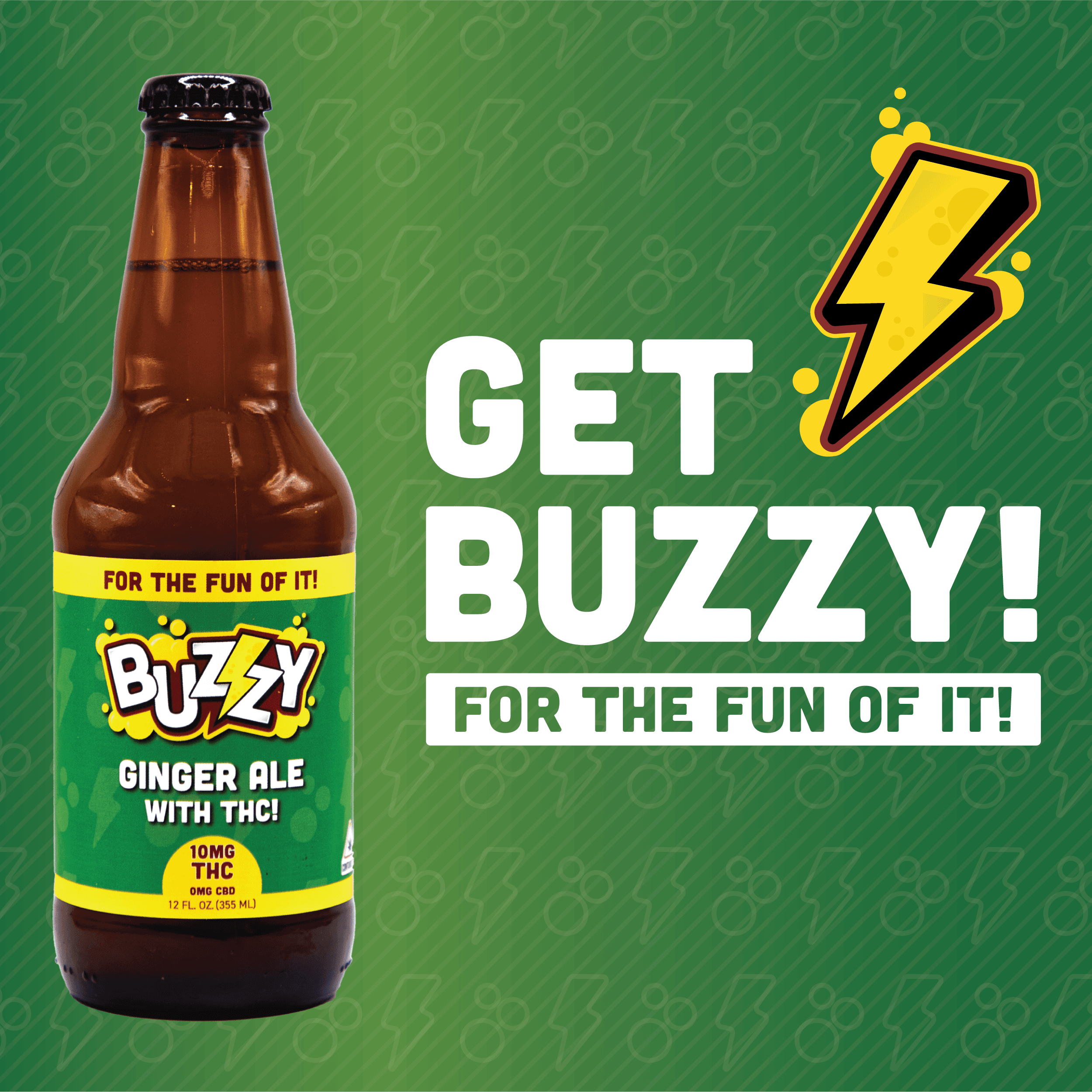 Buzzy Beverages Drink Ginger Ale 10mg