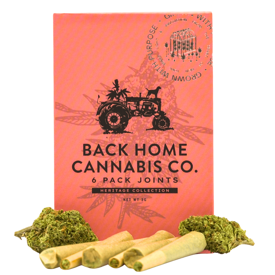 Back Home Cannabis Co. Trainwreck | Hybrid | 6 Pack Pre-Roll | 3g
