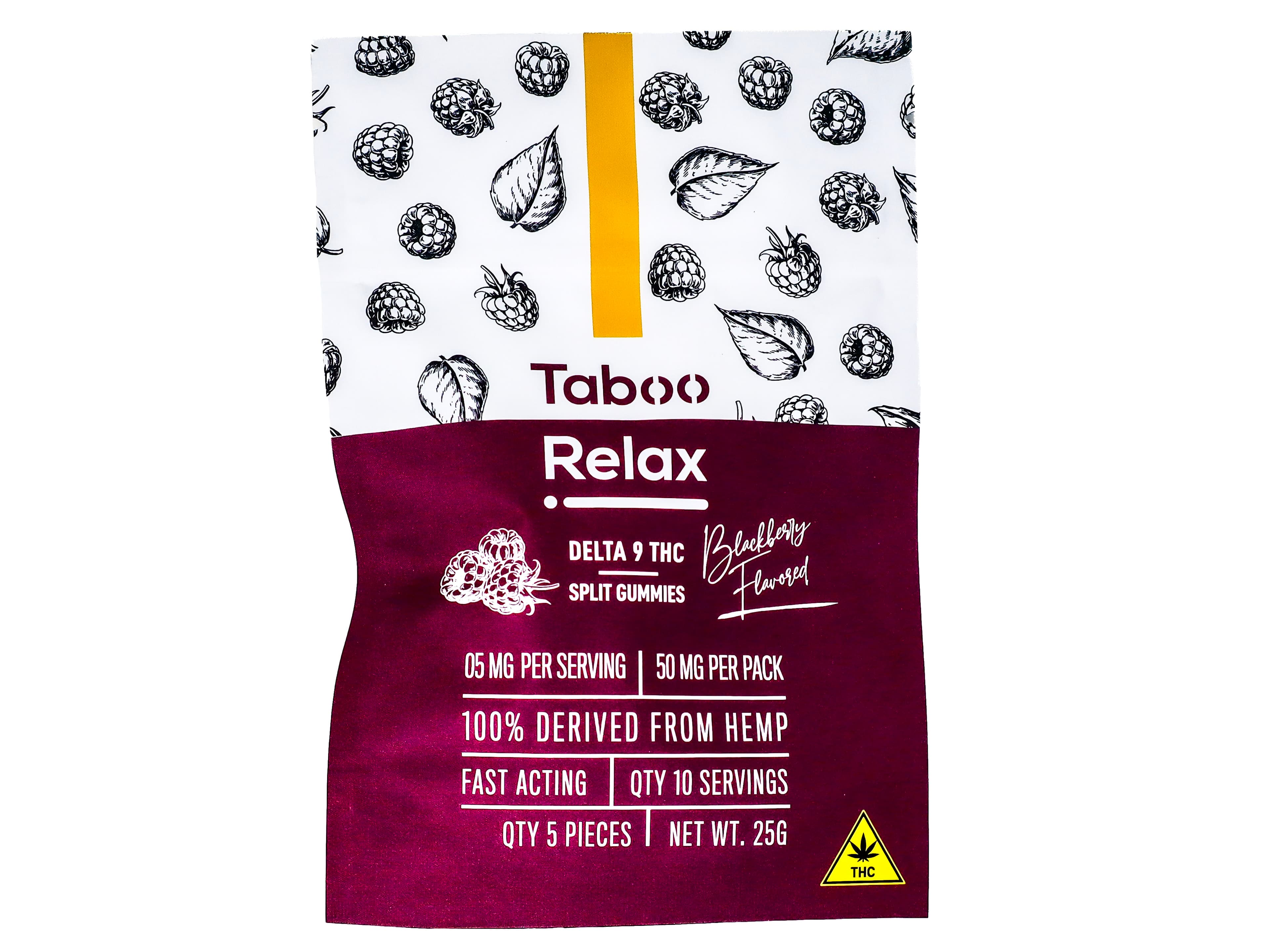 Taboo NBH Blackberry Relax Gummies 50mg THC