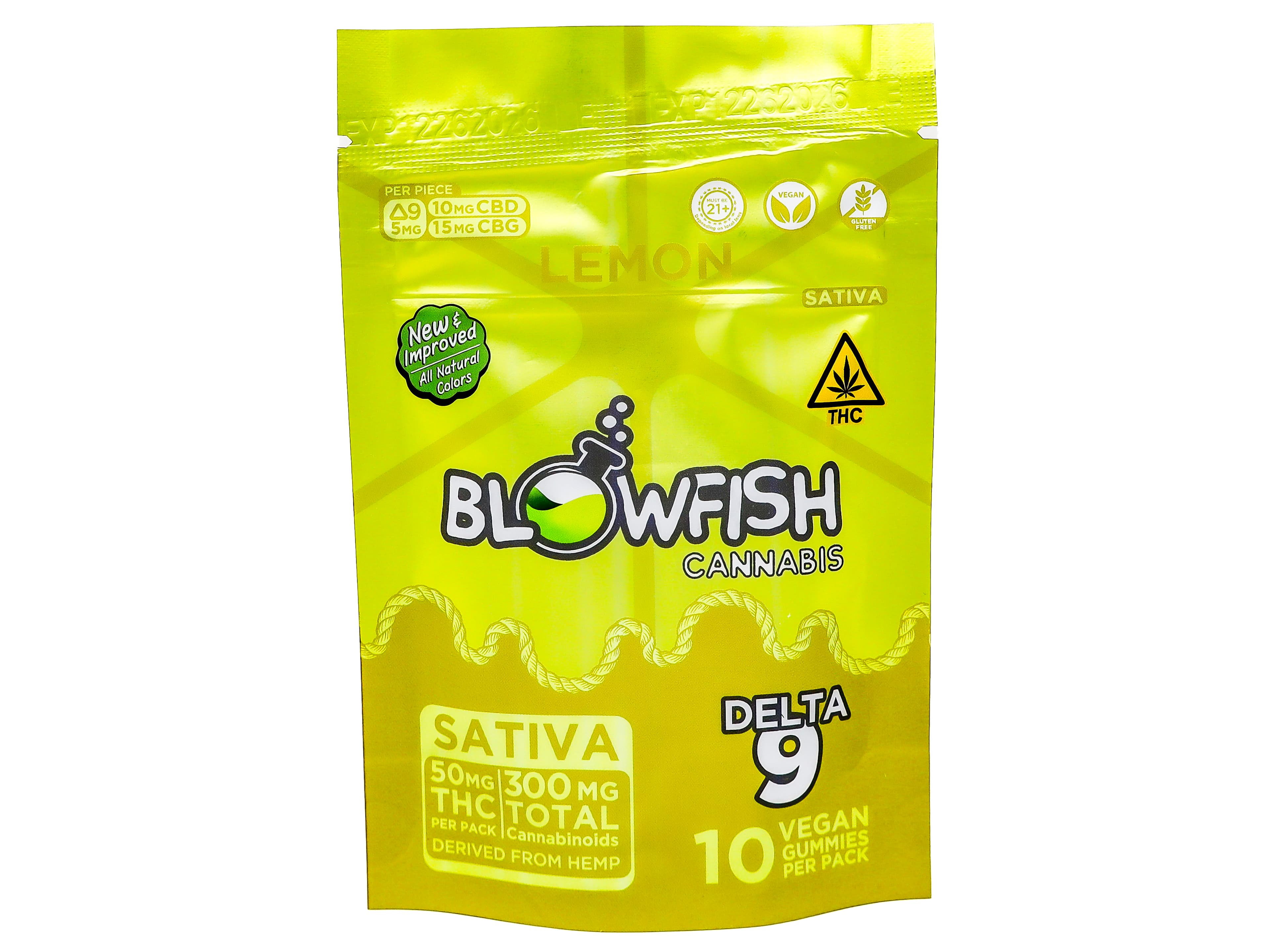Blowfish BFS Lemon Sativa Gummies 50mg THC