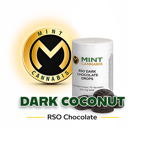 Mint Premium Chocolate Drops RSO 100mg - Dark Coconut