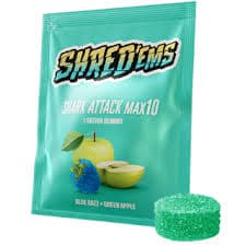 Open Fields Wholesale Distribution Shark Attack Max10 - Sativa - Shred'Ems - 1 x 10mg