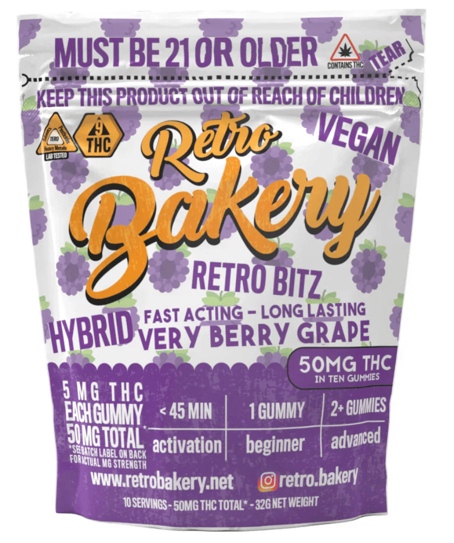 Retro Bakery Retro Bitz | 50 mg | Very Berry Grape