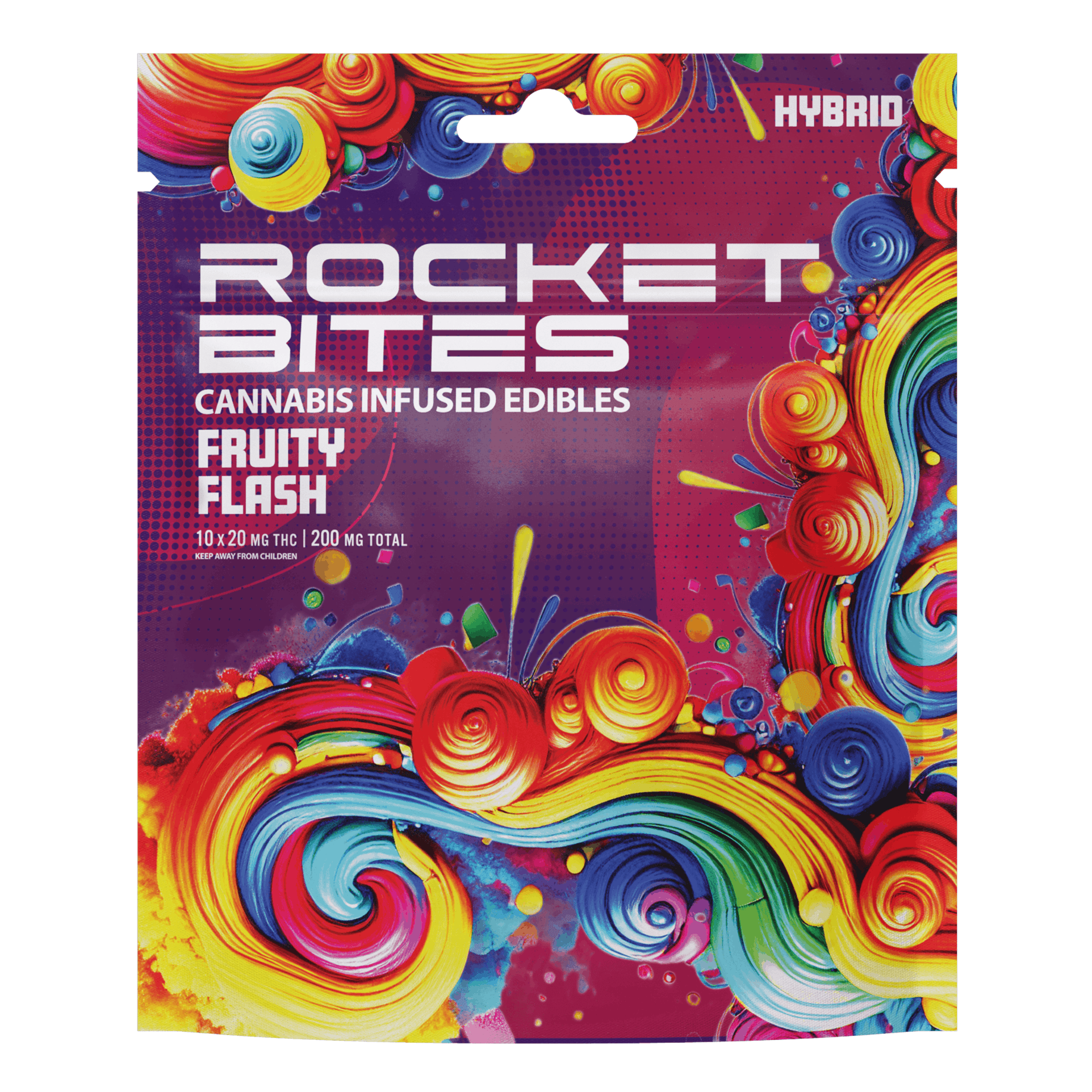 Rocket Bites Fruity Flash | 200MG Gummies