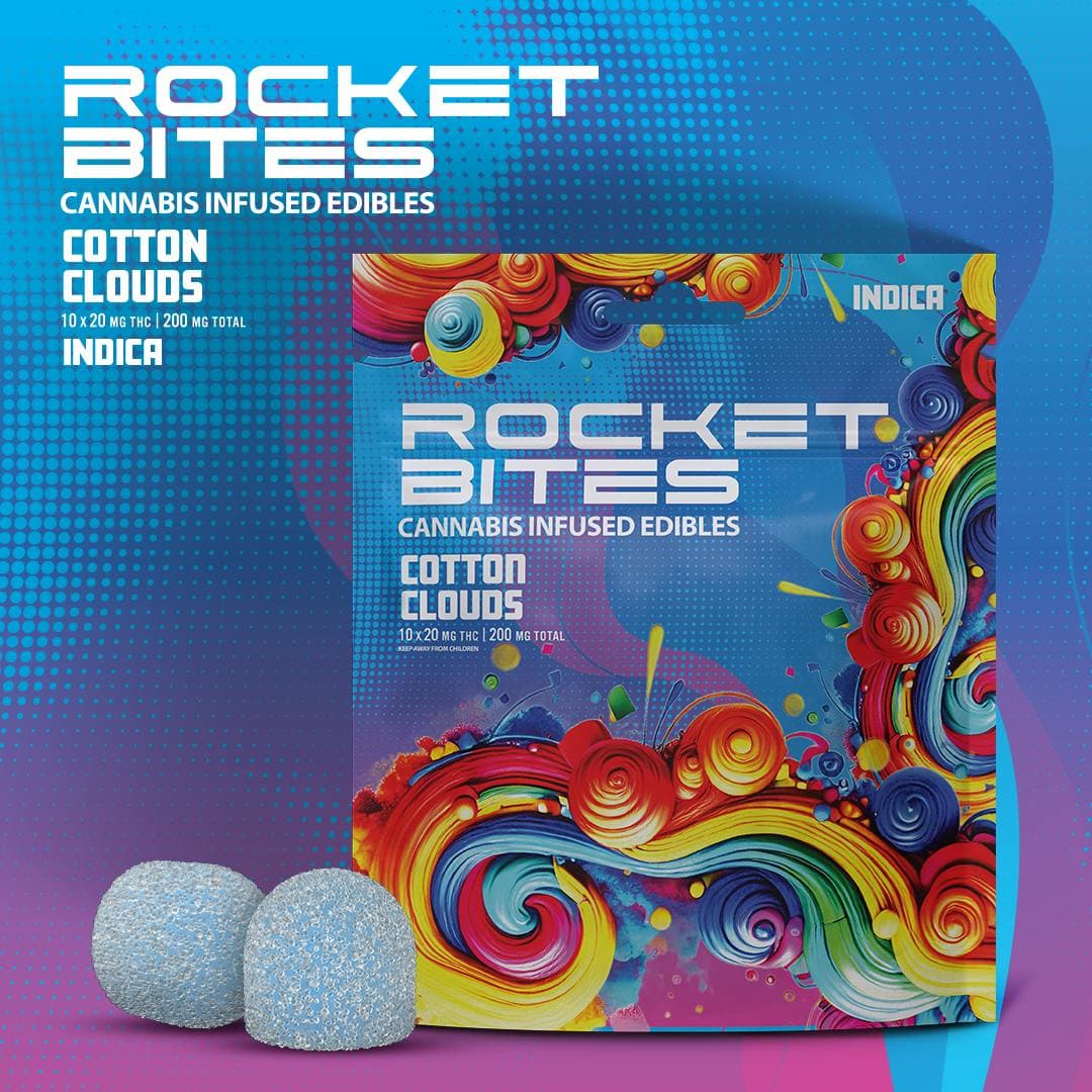 Rocket Bites Rocket Bites | 200MG Gummies | Cotton Clouds