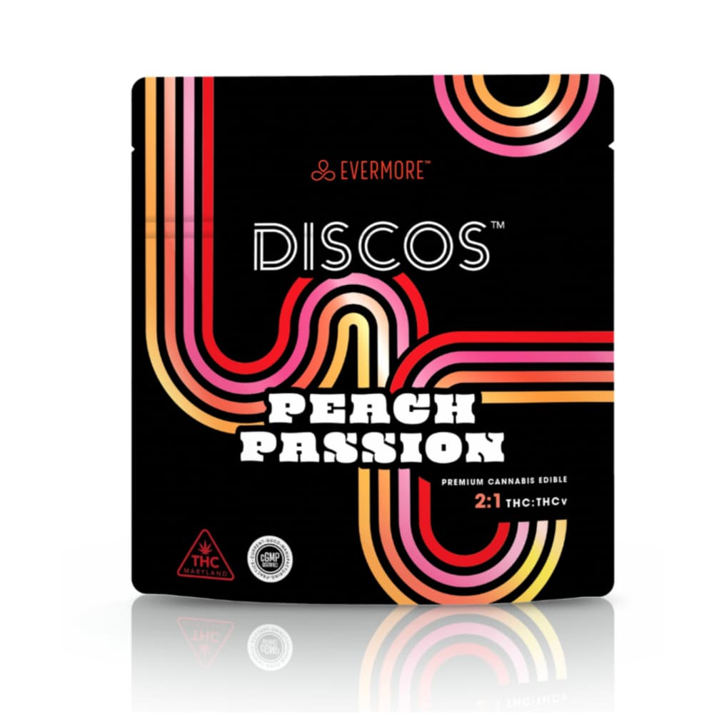 Discos MED ONLY - Discos 40mg 2:1 Peach Passion Chews - 400mg THC : 200mg THCV