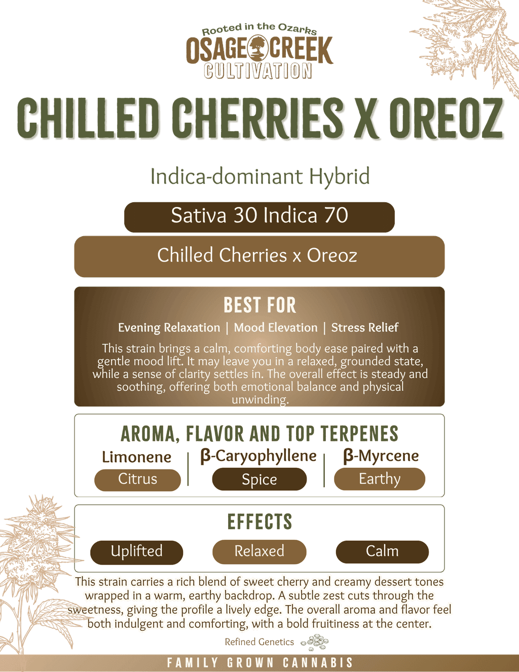 Osage Creek Cultivation Osage: Flower | Chilled Cherries x Oreoz | 3.5g