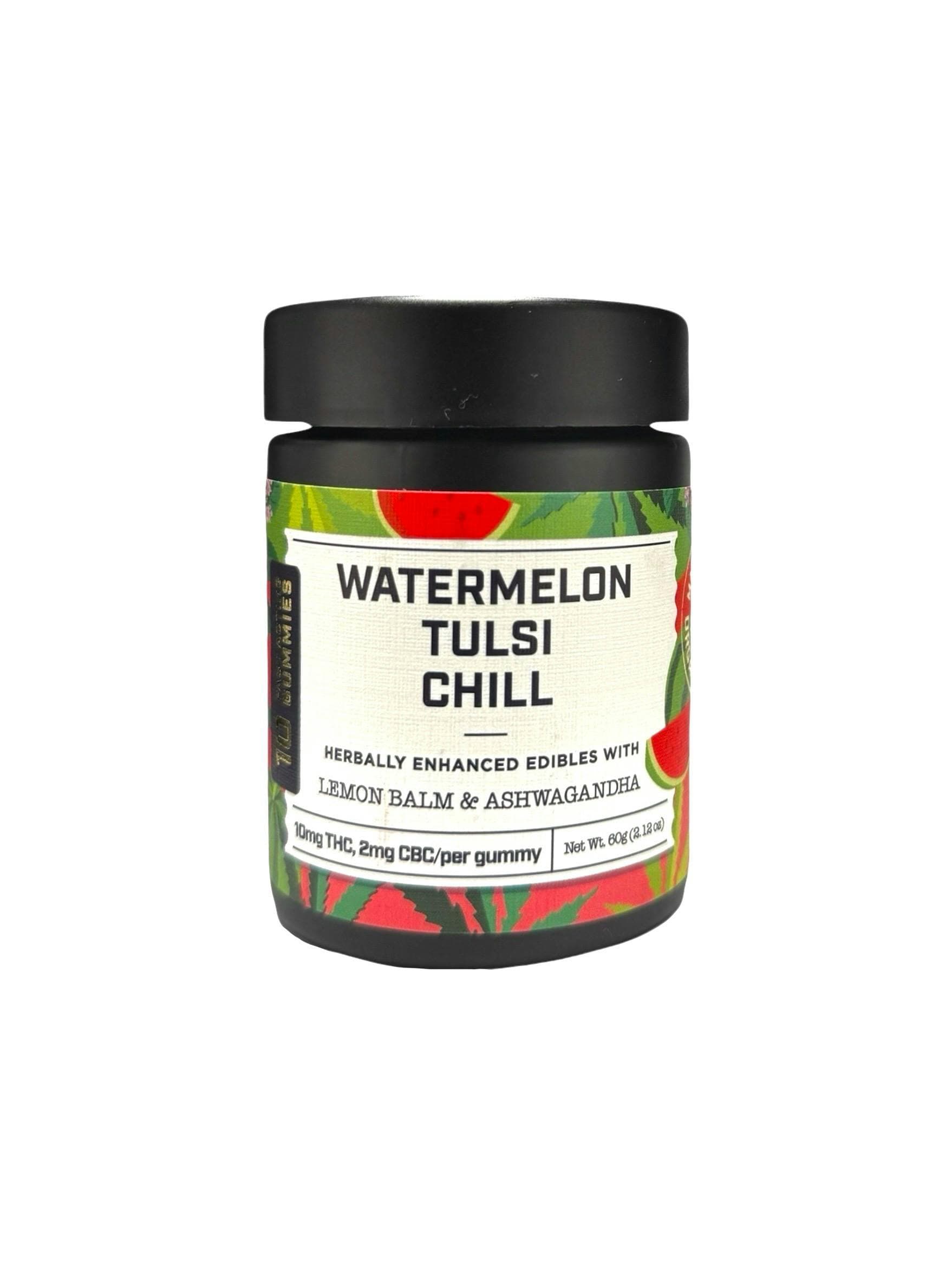Supernaturals Watermelon Tulsi Chill Gummies | 10:2 THC:CBC | 10pk | 100mg