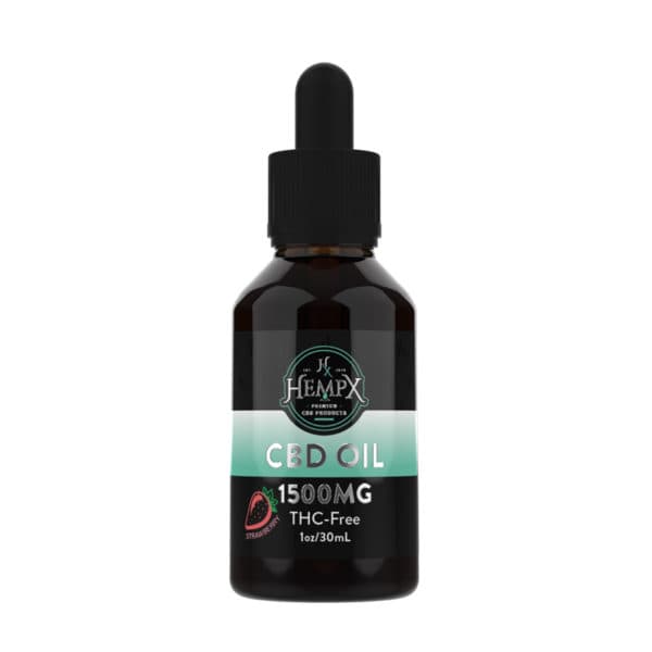 HempX 1500mg CBD Oil Tincture - Strawberry