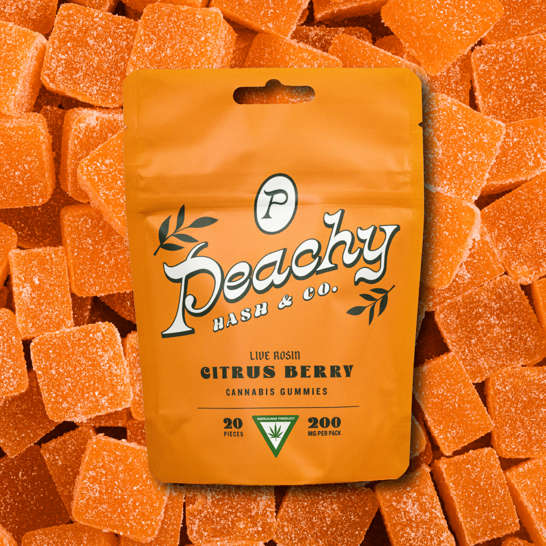 Peachy Hash & Co. Citrus Berry 200mg Live Rosin Gummies
