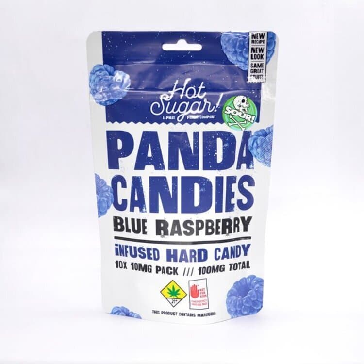 Panda Candies Panda Candies: Sour Blue Raspberry - 10pk 100mg