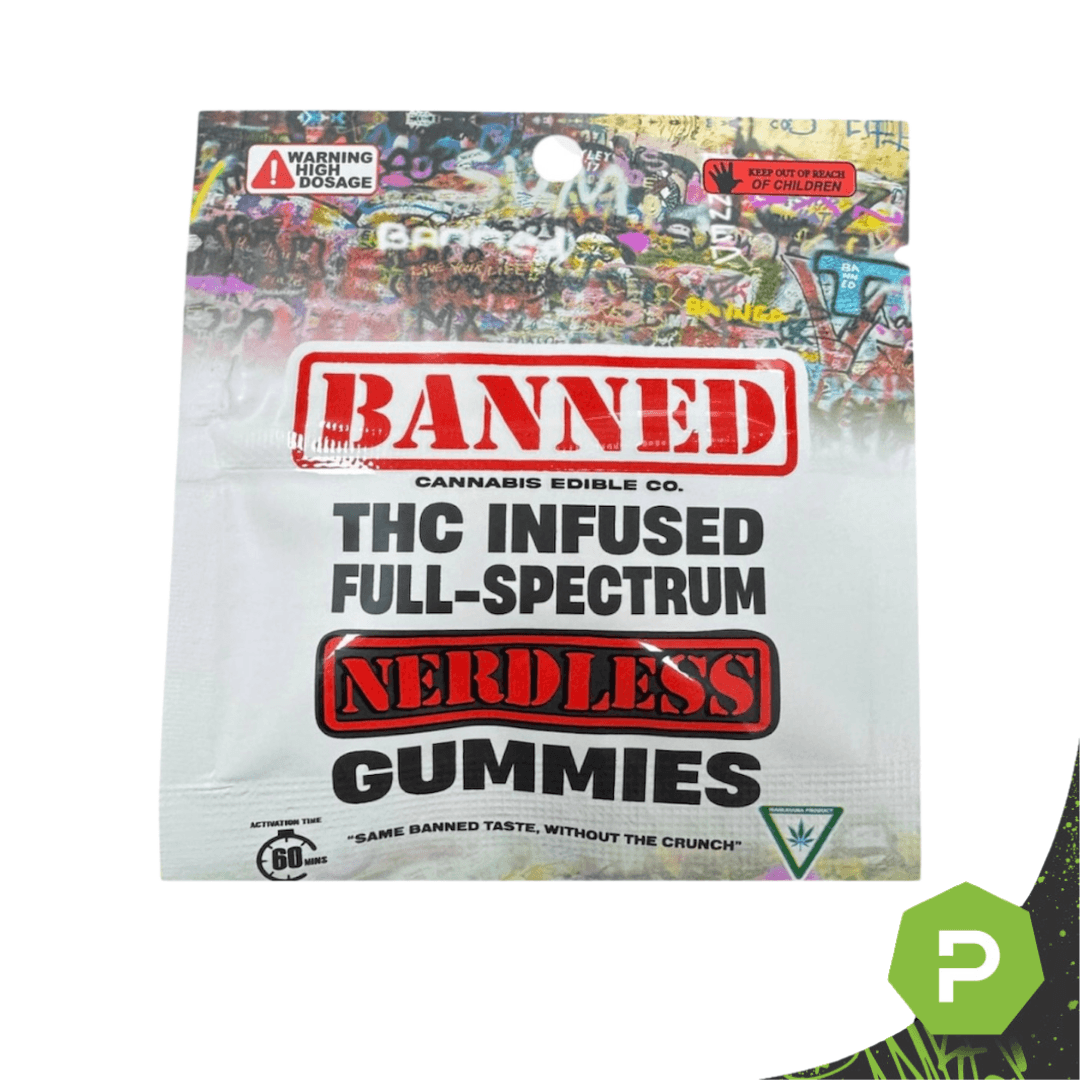 BANNED CO 200mg Nerdless Gummies | Berry Melon