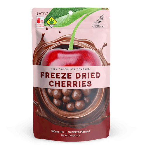 Ceres Chocolate Freeze-Dried Cherry Sativa Bites | 100mg