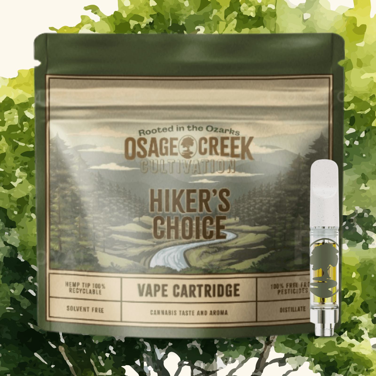 Osage Creek Cultivation Blue Widow Distillate Cartridge