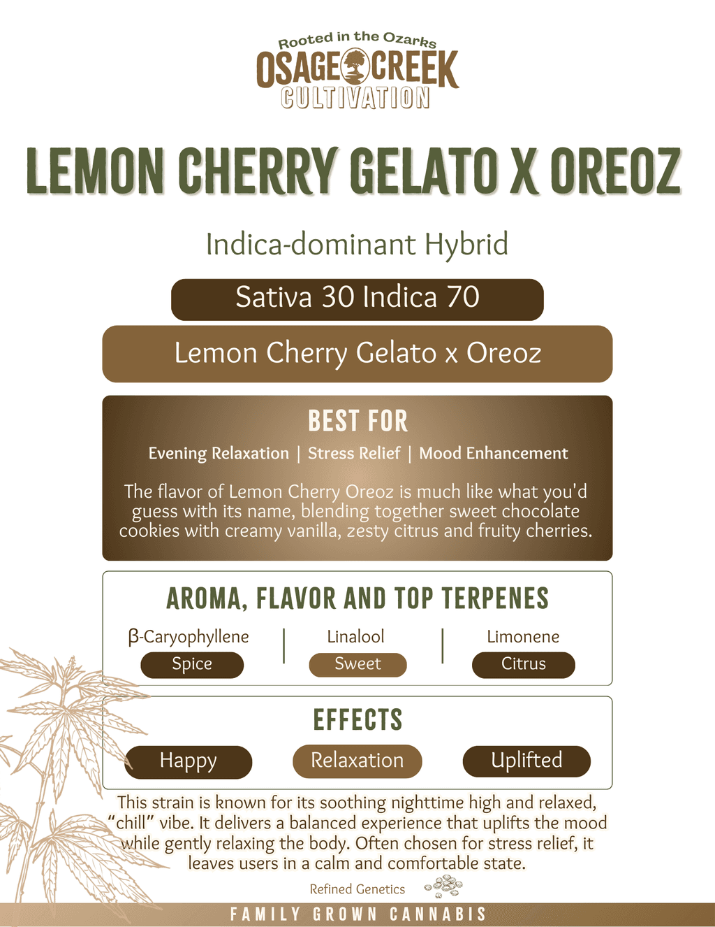 Osage Creek Cultivation Osage: Flower | Lemon Cherry Gelato x Oreoz | 3.5g