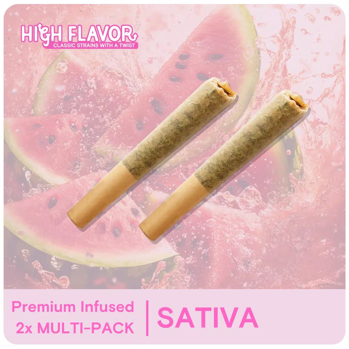 High Flavor Watermelon White Widow | Infused Pre-Roll | 2 Pack | 1g