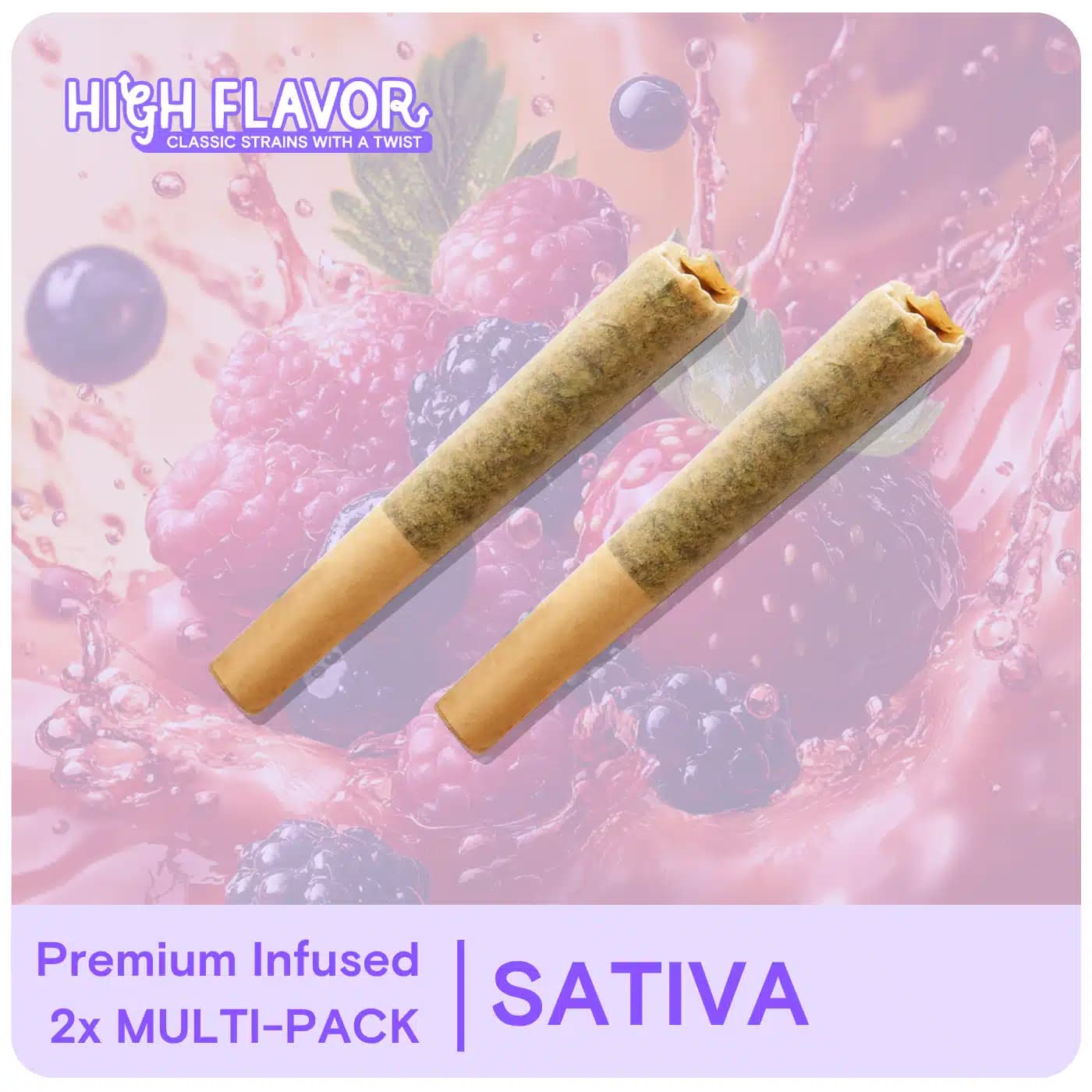 High Flavor Berry Haze Infused Pre-Roll | .5g 2 Pack