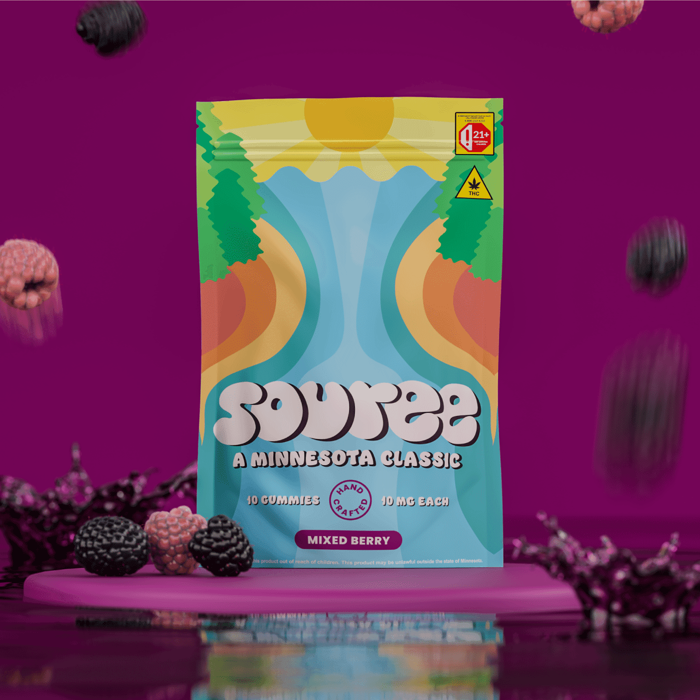 Souree Mixed Berry Gummies- 100mg