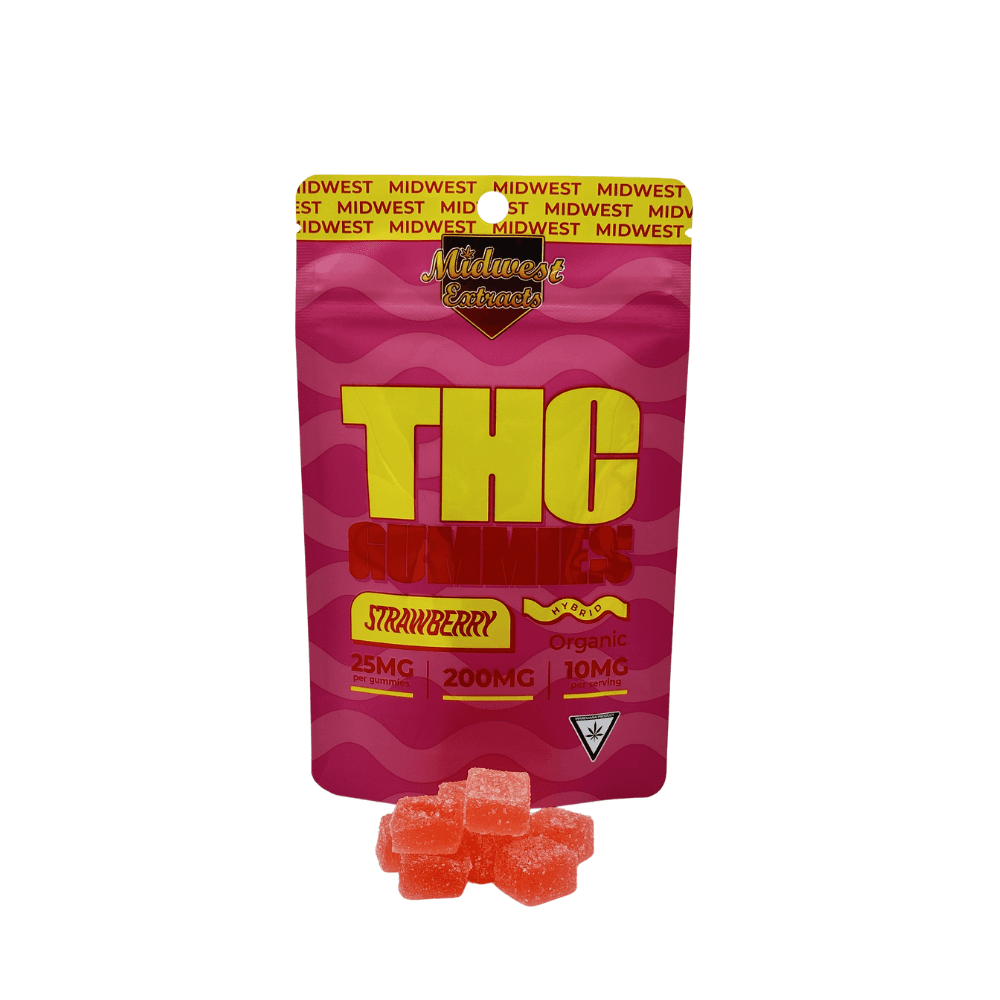 Midwest Extracts Midwest Extracts Strawberry Gummies 200mg 8 Pack