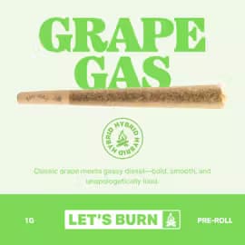 Let's Burn Let's Burn Grape Gas 1g Pre-roll 0062