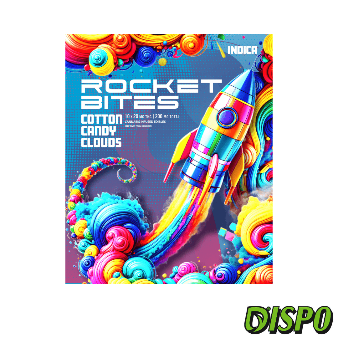 Rocket Bites Cotton Candy Clouds | Gummies | 200mg (10pk)