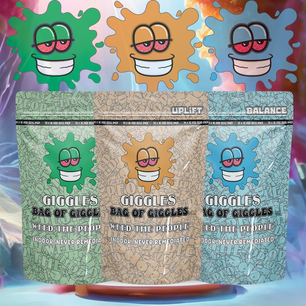 Giggles Grape Cream Cake | Bag of Giggles | Pre-Roll Pack | 28 x 1g