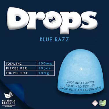 Butterfly Effect by Grow Ohio Blue Razz Gummie Drops (110mg)