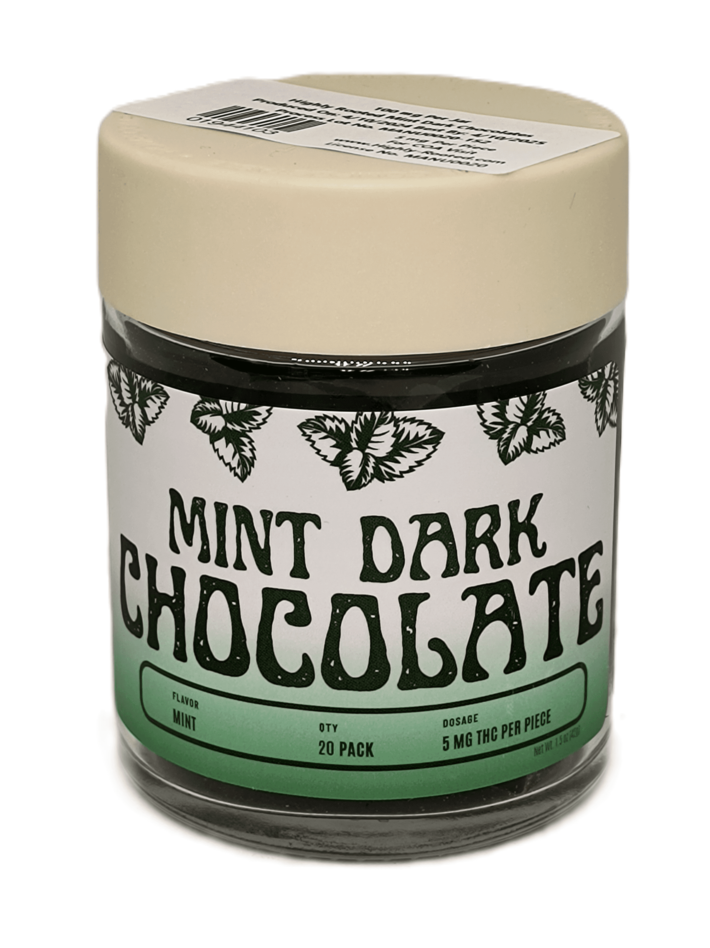 Highly Rooted Mint Dark Chocolate | 100mg | 20pk