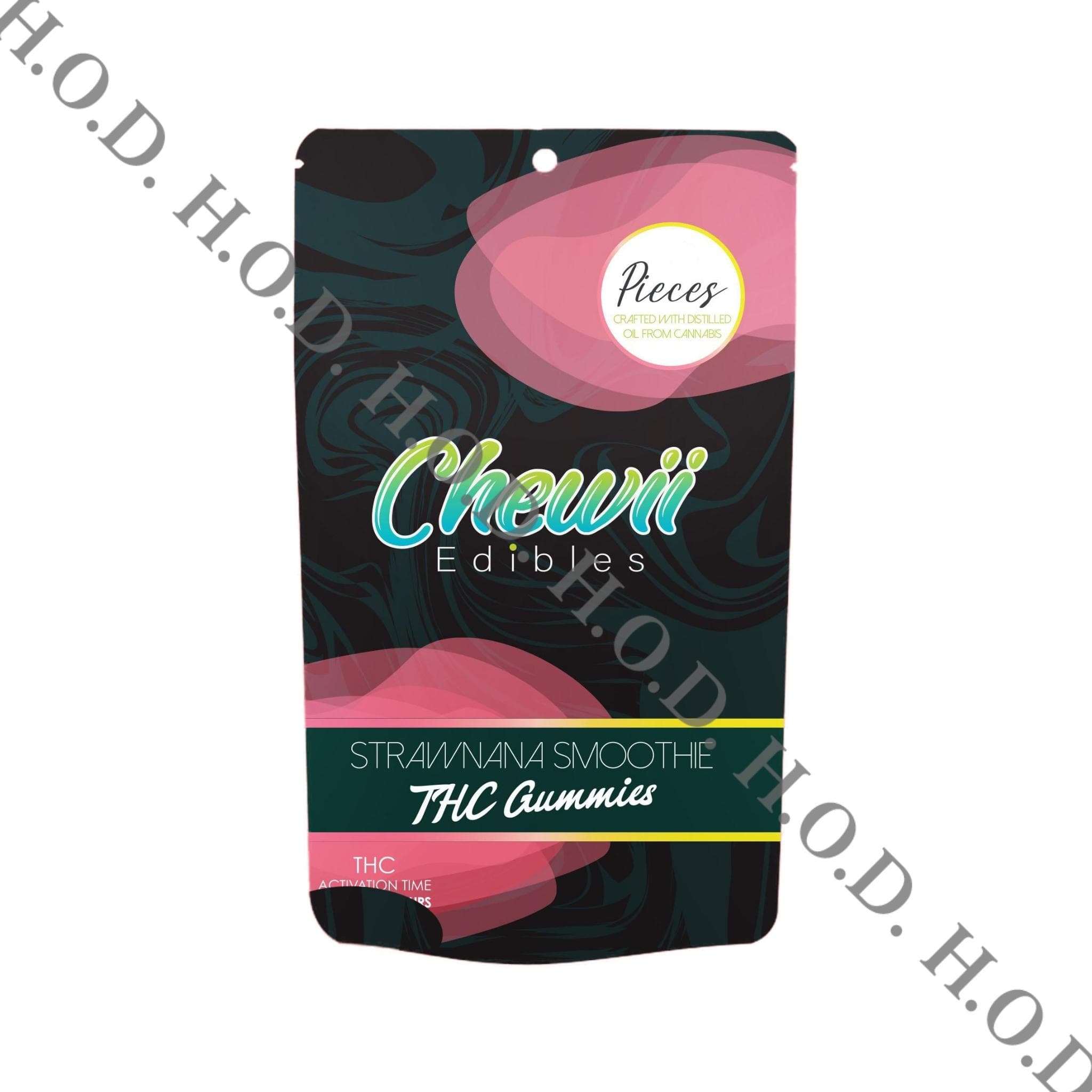 Chewii Chewii Strawnana Smoothie Fast Acting Gummies 200mg