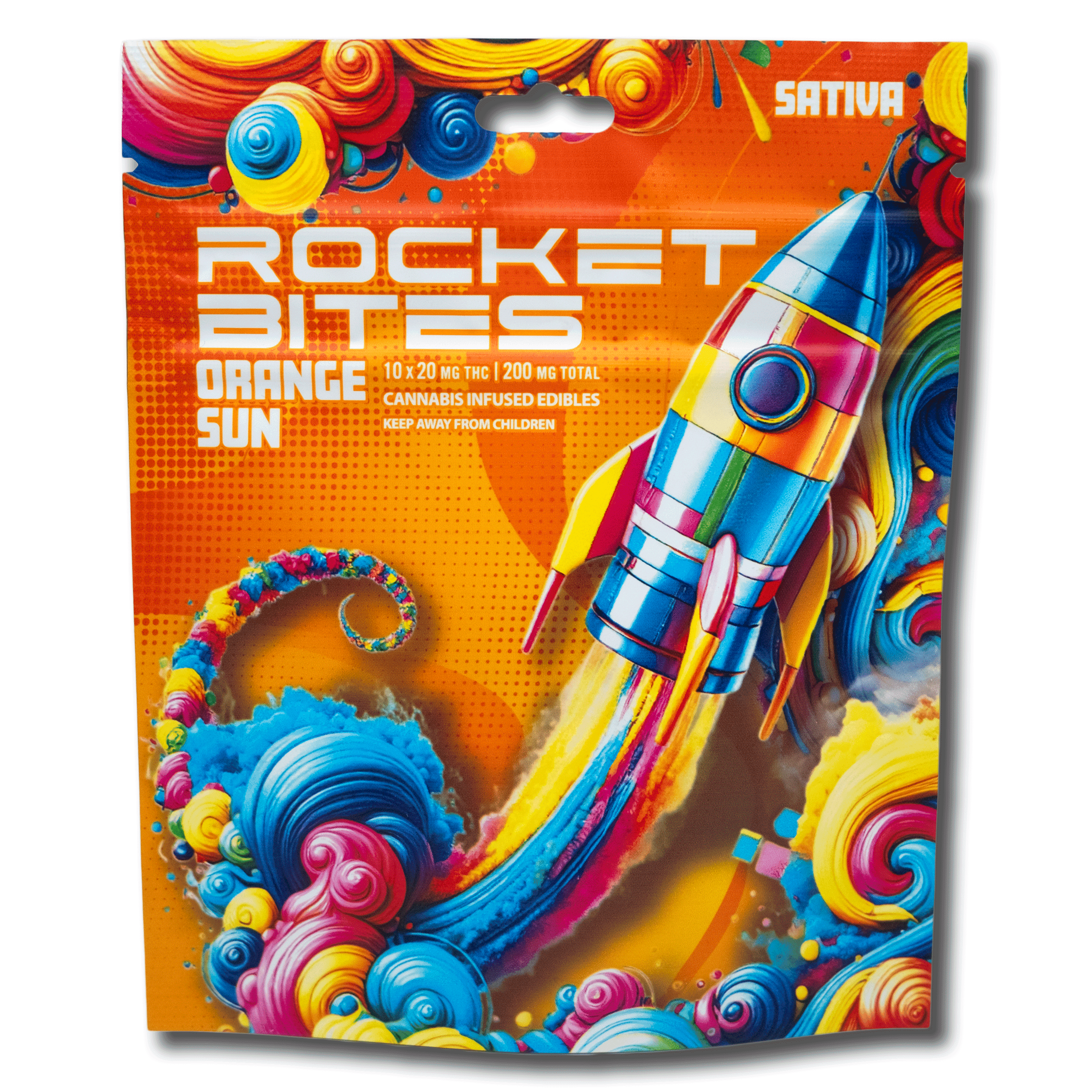 Rocket Bites Orange Sun | 200MG Gummies