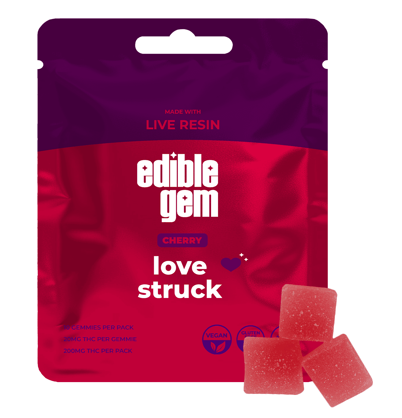 Edible Gem Cherry | 200MG Live Resin Gummies